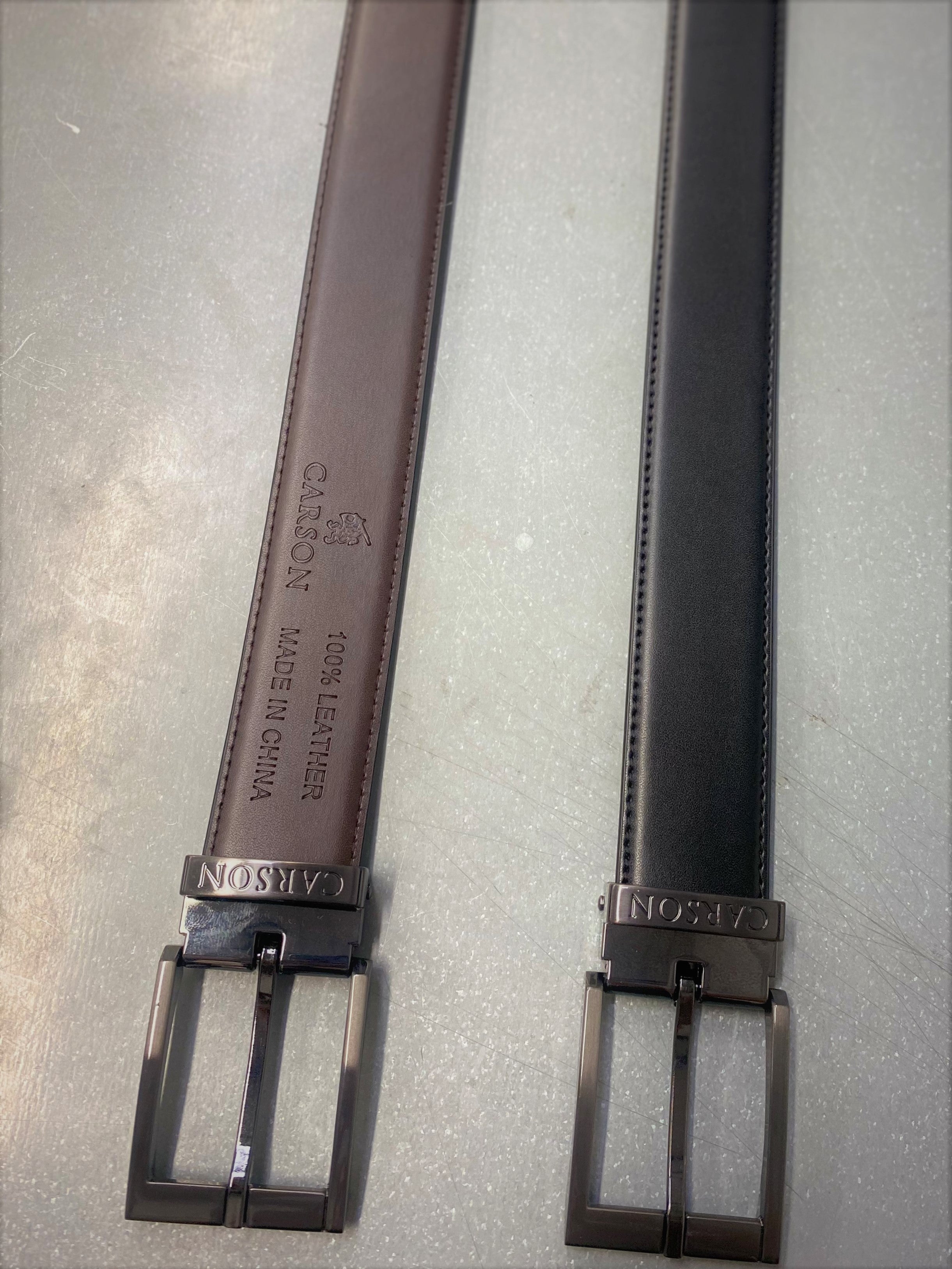 Carson Reversible Buckle Leather Belt