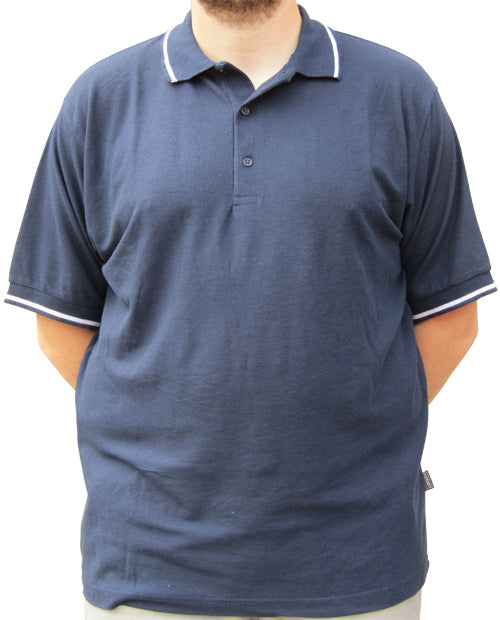 Azzuro Tipped Polo Straight Hem Ap111