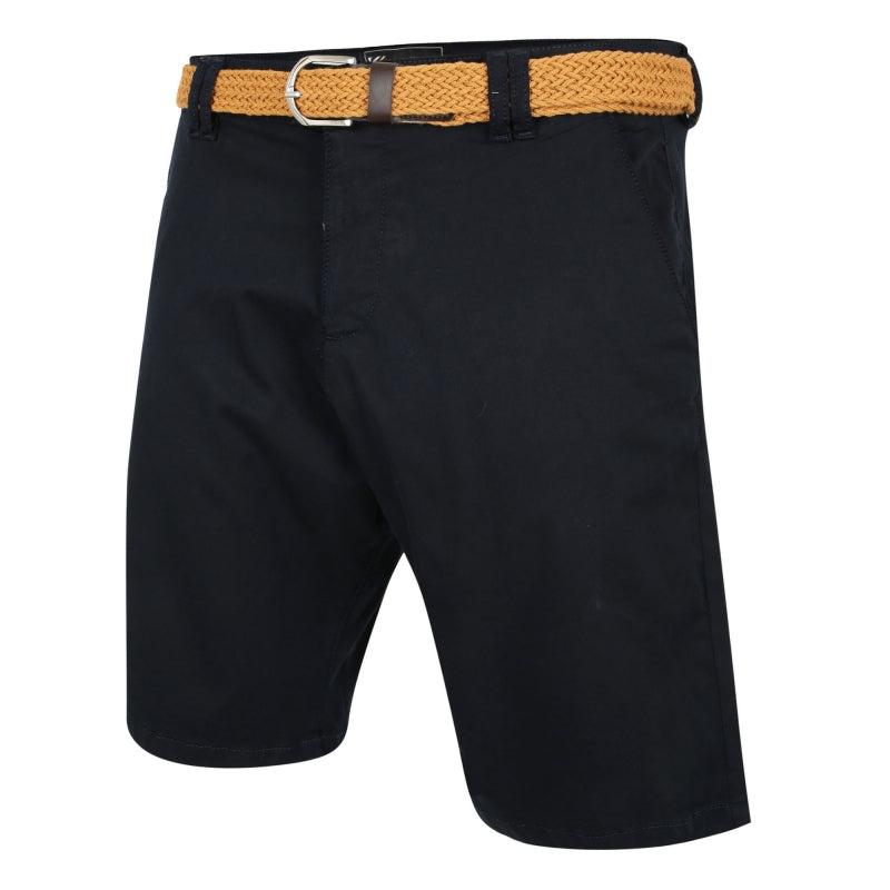Kam Kbs 3401 Belted Stretch Chino Shorts