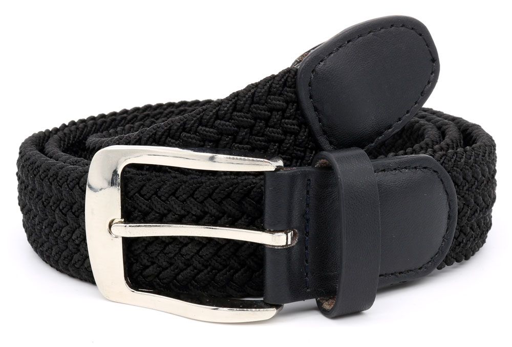 D555 Stretch Braided Belt Black