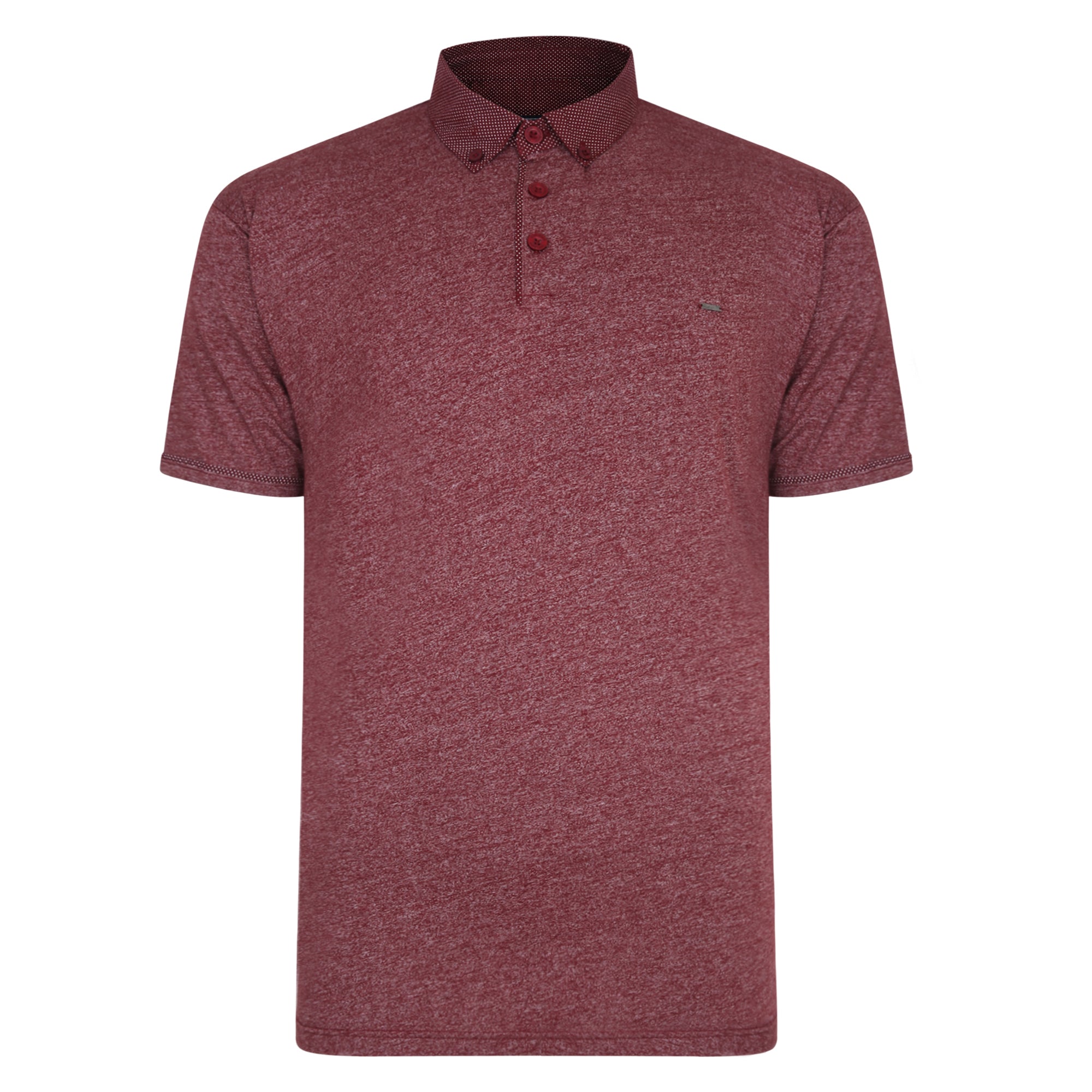 Kam Kbs 5432 Wine Woven Polo Shirt