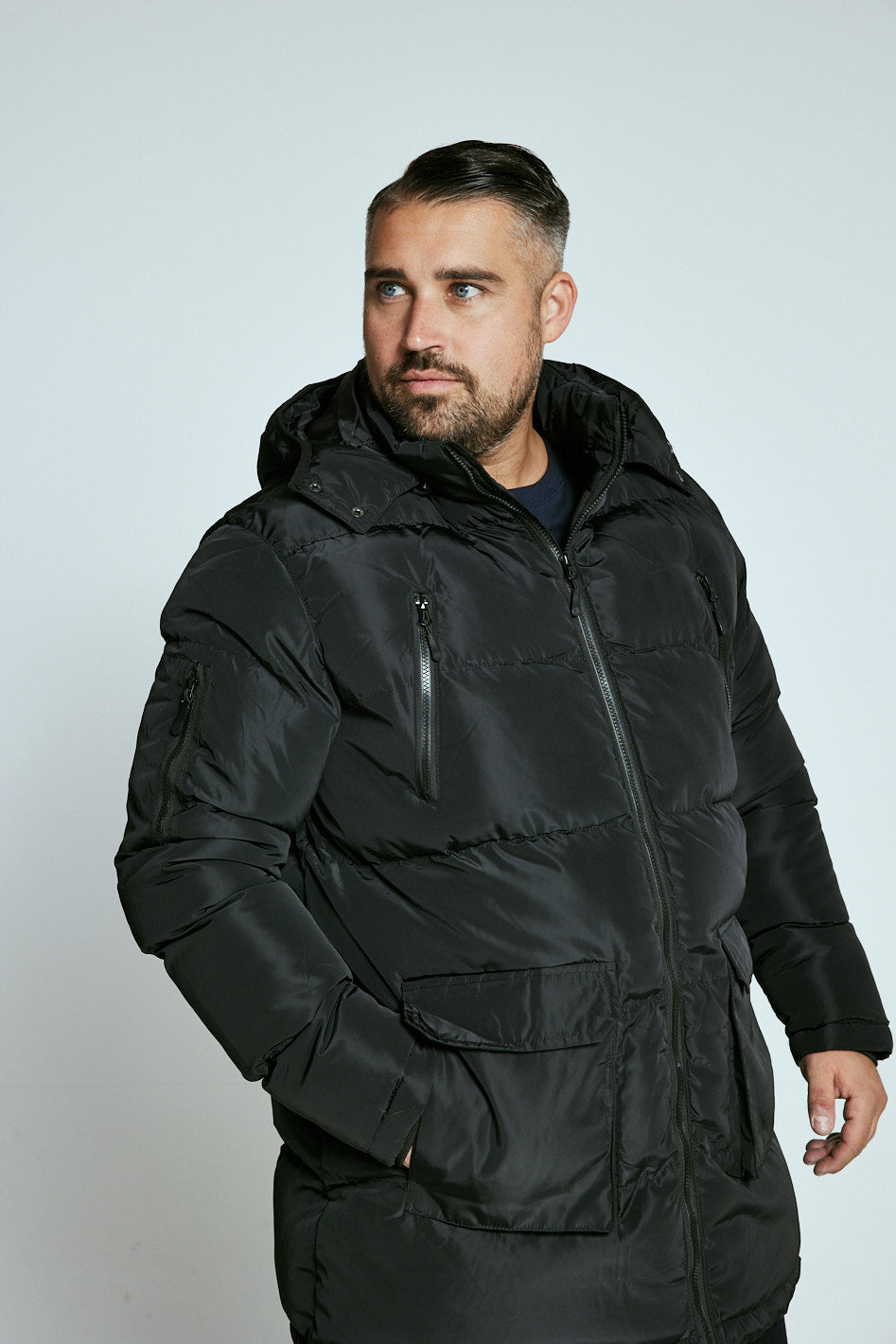 Alban Quilted Puff Jackt W.Hood B