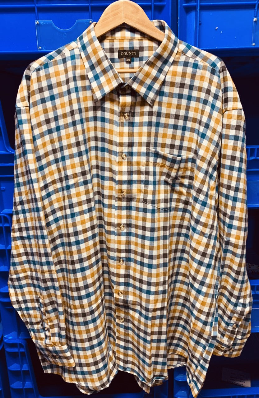 County 15571 L/S Brushed Check Shirt