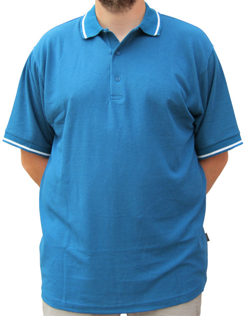 Azzuro Tipped Polo Straight Hem Ap111