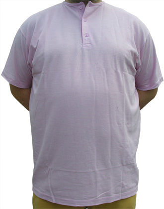 Azzuro Plain Grandad Henley T-Shirts