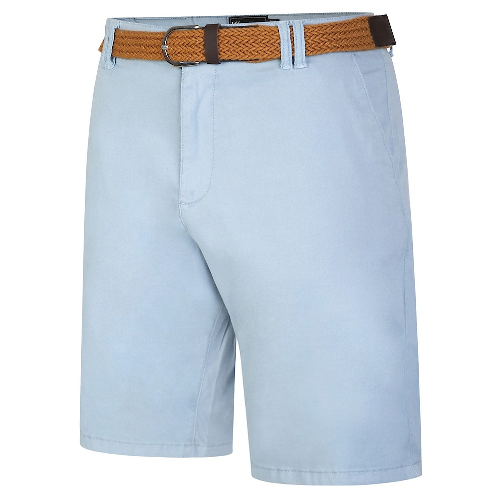 Kam Kbs 3401 Belted Stretch Chino Shorts